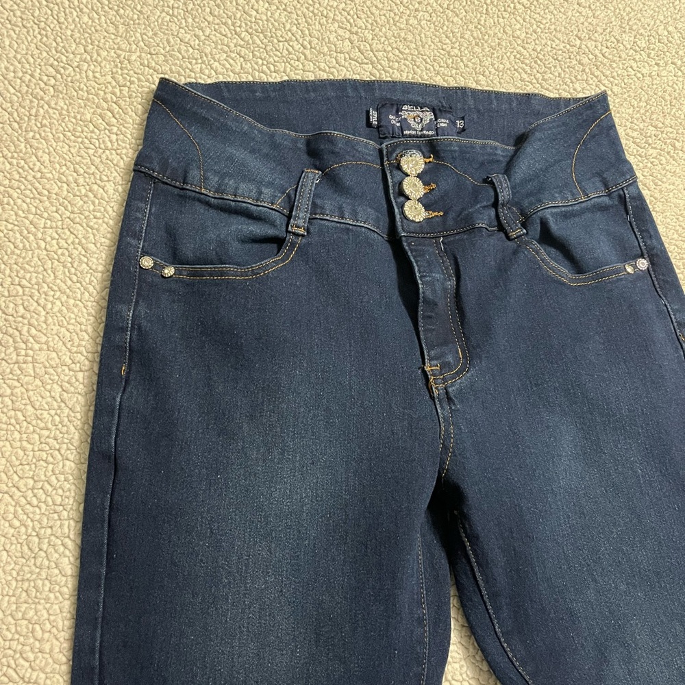 Bella High Rise Dark Blue Women's Jeans size 13 Preloved 💙